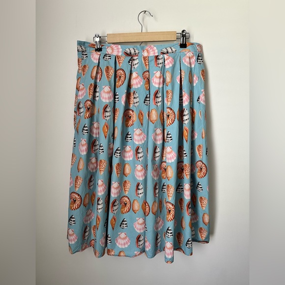 HELL BUNNY VIXEN Retro A-Line Pleated Maya Bay Skirt Women’s Size XL - Picture 4 of 10